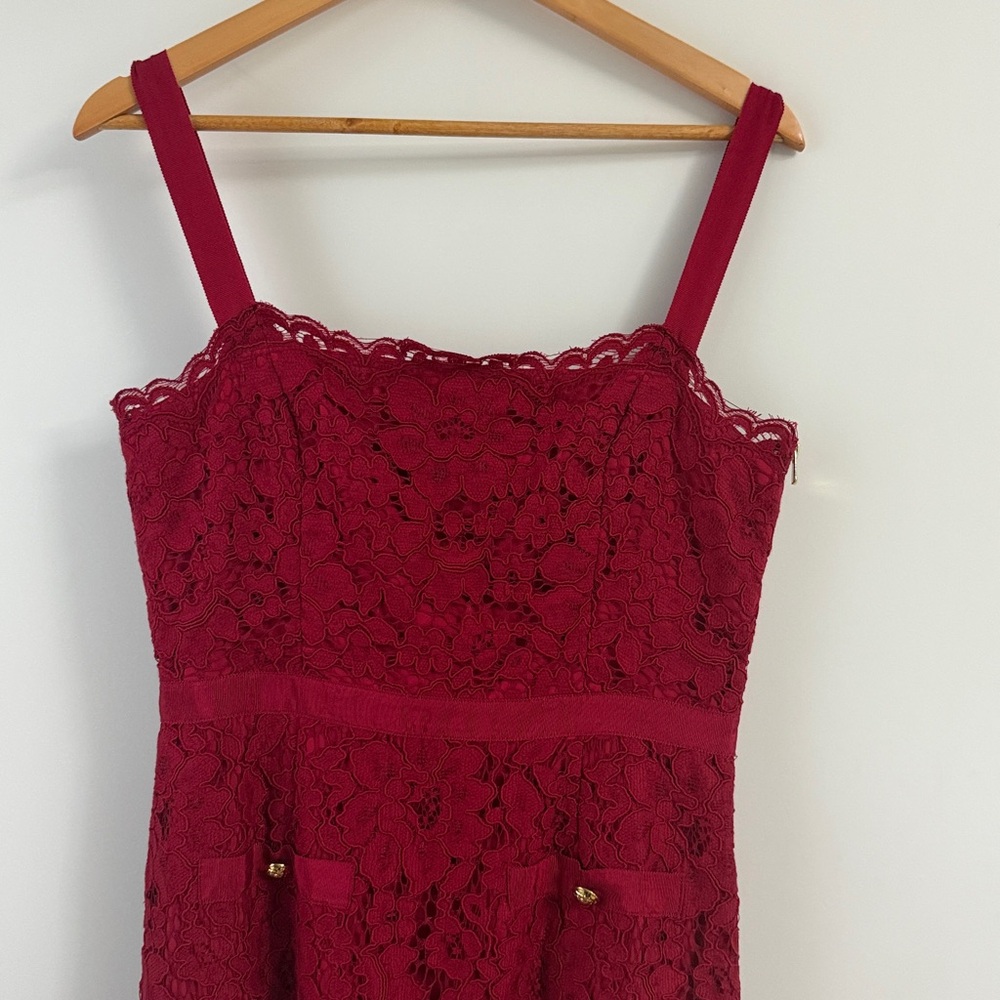 Saylor Verena Red Lace Dress - Picture 8 of 8